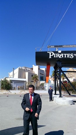 José Ciscar a la llegada a la zona de la Volvo Oceans Race