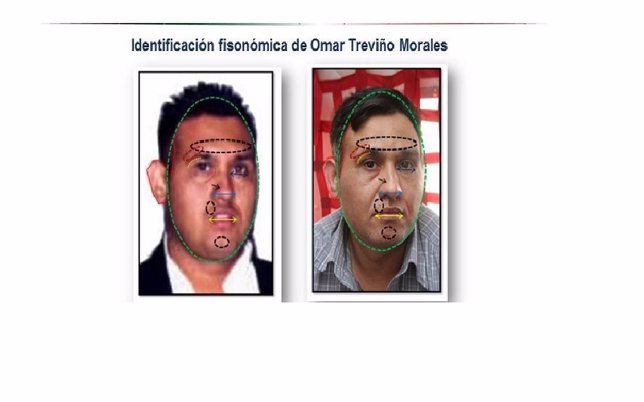 Identificación fisonómica de Omar Treviño Morales, líder de Los Zetos