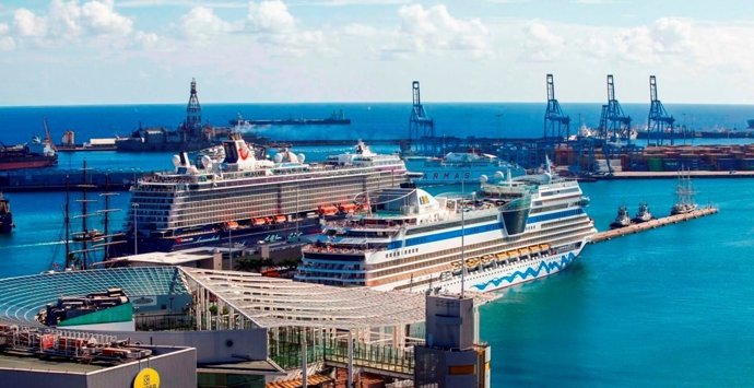 Cruceros Mein Schiff y AIDA en el Puerto de La Luz