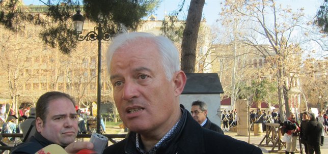 El portavoz del PP en el Ayuntamiento de Zaragoza, Eloy Suárez.