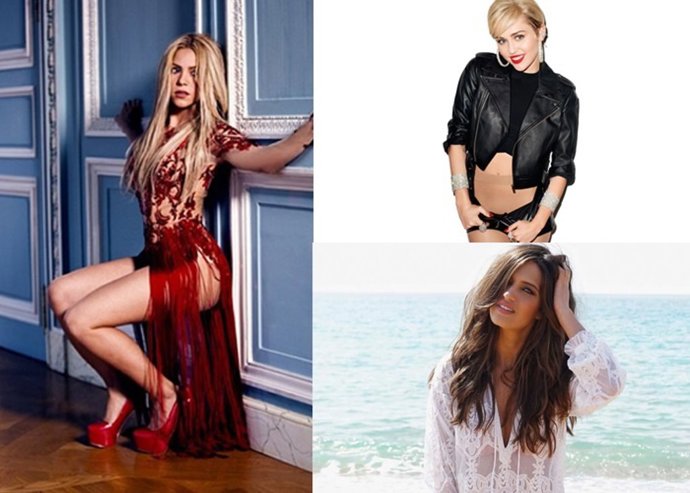 Shakira miley cyrus sara carbonero las más buscadas