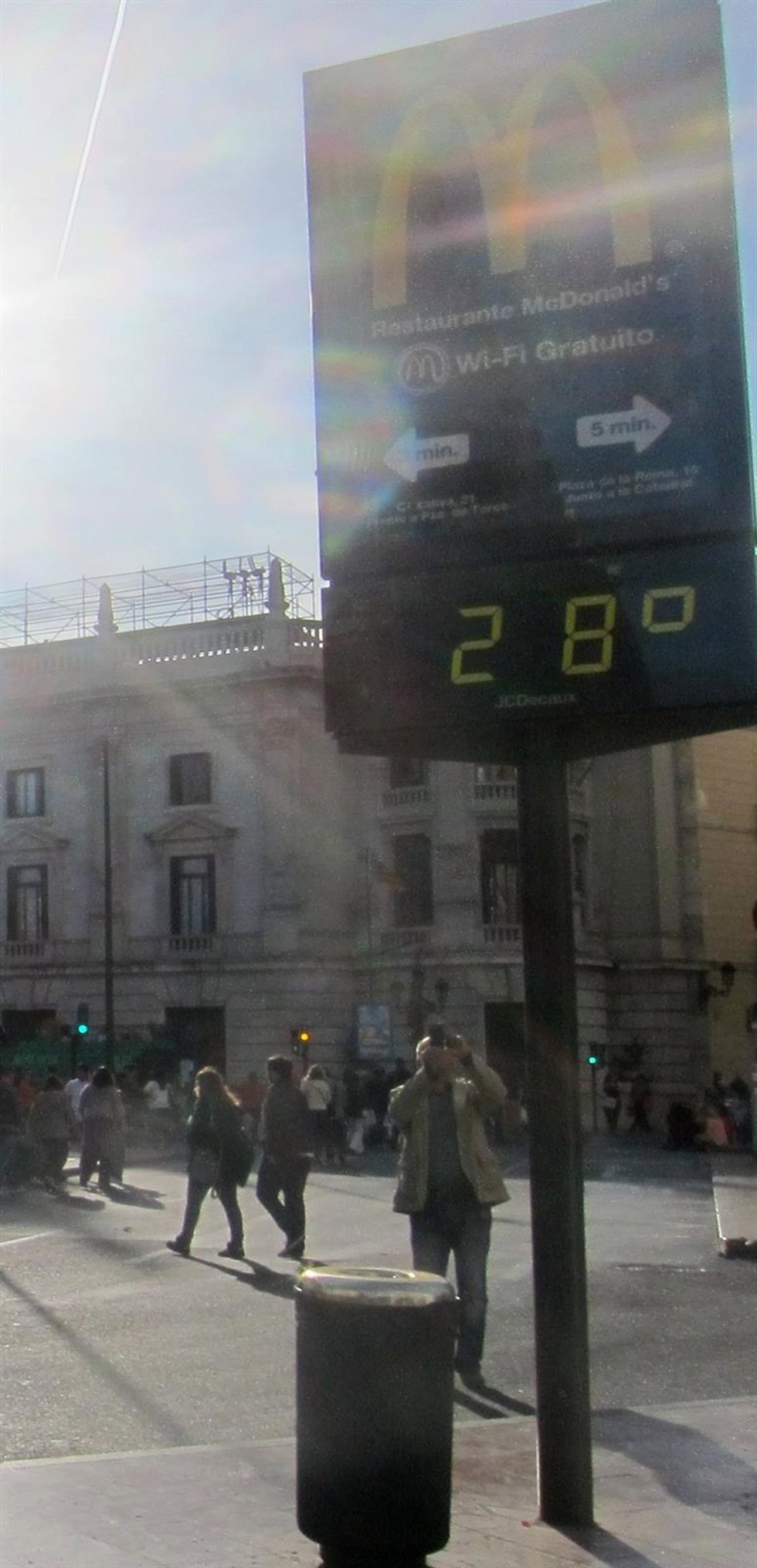 Termómetro en Valencia, este domingo