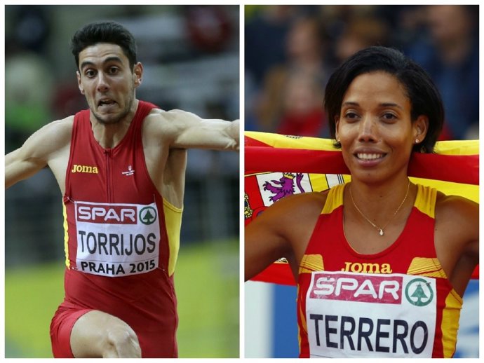 Pablo Torrijos e Indira Terrero en el Europeo de Praga