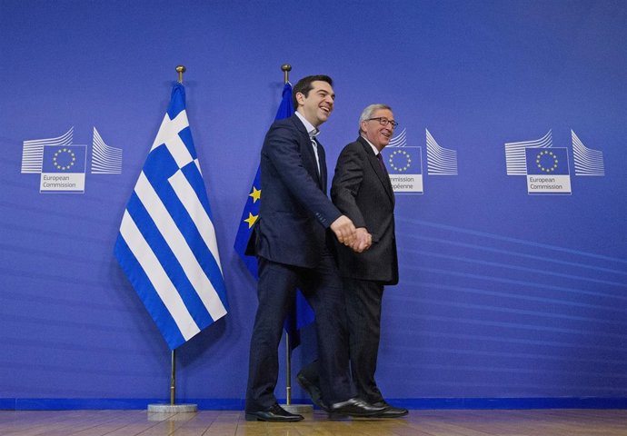 Jean-Claude Juncker y Alexis Tsipras