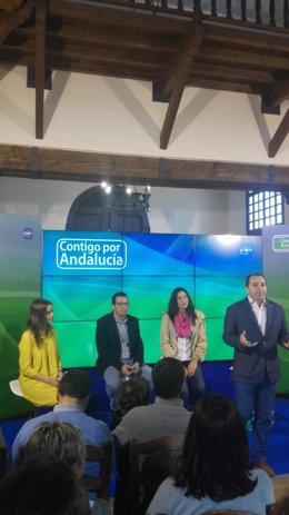 Dolores Lópes este domingo en el acto en Almonte