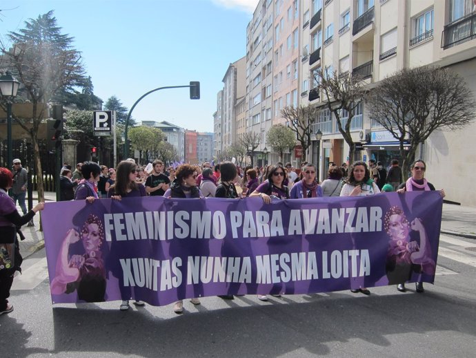Manifestación con motivo del Día Internacional de la Mujer Trabajadora