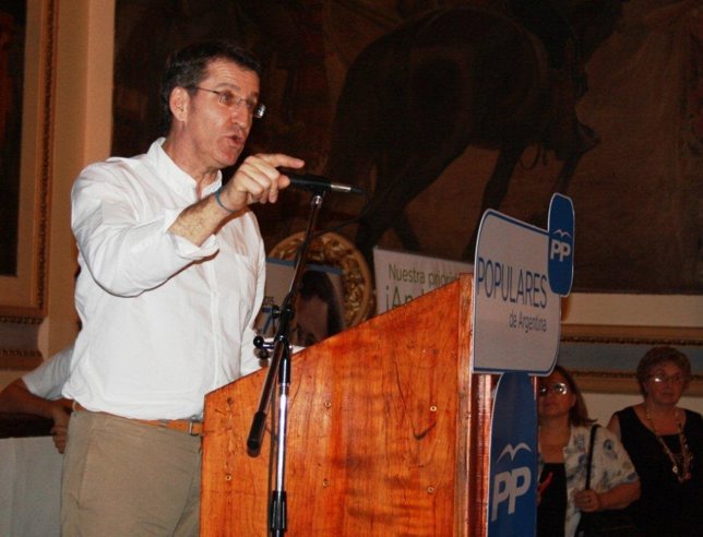 Alberto Núlez Feijóo en la Convención del PP de Argentina el sábado
