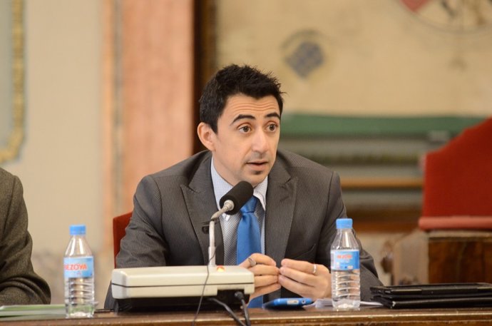 El concejal de UPyD Murcia, Rubén Juan Serna, en el Pleno