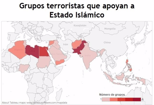 Grupos terroristas que apoyan a Estado Islámico