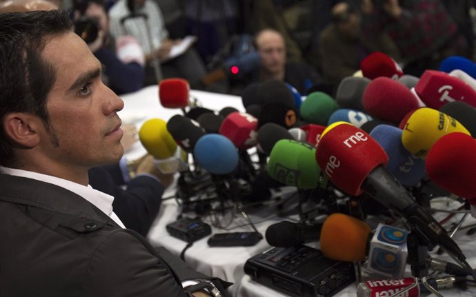 Alberto Contador En Rueda De Prensa Tras Conocer La Decisión Del TAS