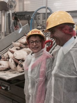 Visita de Elena Víboras a Covap.