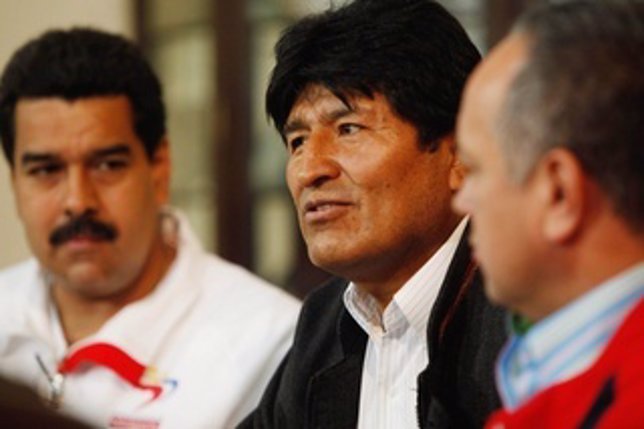 Los presidentes de Venezuela, Nicolás Maduro, y Bolivia, Evo Morales