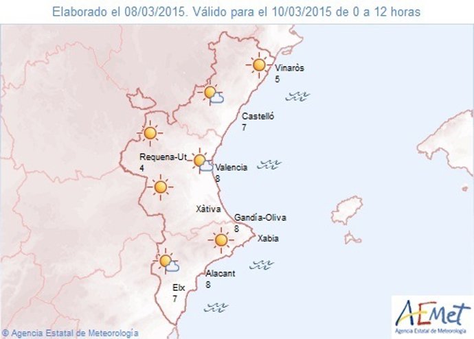 Predicción este martes 