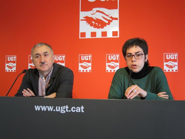 J.M.Alvarez y Laura Pelay (UGT)