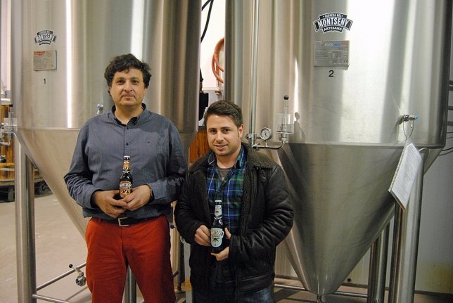 Julià Vallès y Jordi Bagué, dos de los socios de Cervesa del Montseny