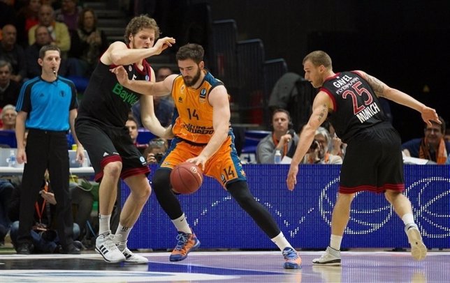 Bojan Dubljevic en el Bayern Munich - Valencia Basket
