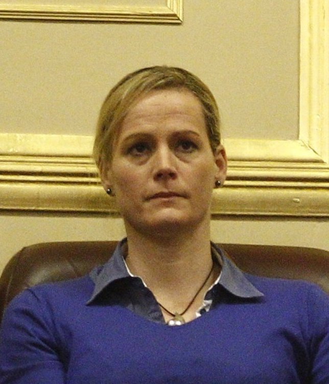 La militar Zaida Cantera en la tribuna del Congreso