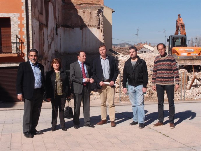 Sanz en una visita a Alberite donde se situará centro salud