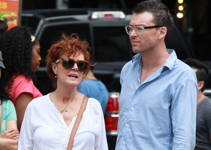 Susan Sarandon y su novio paseando por Nueva Yorkew York, NY -07/26/14Susan Sara