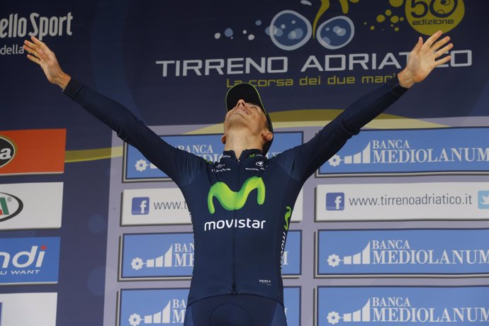 Adriano Malori, tras ganar la primera etapa de la Tirreno-Adriático