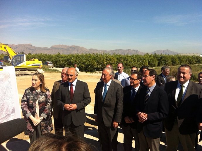 La minsitra de Fomento, durante su visita a Murcia