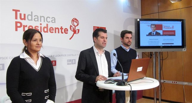 De izquierda a derecha, Lozano, Tudanca y Fagúndez