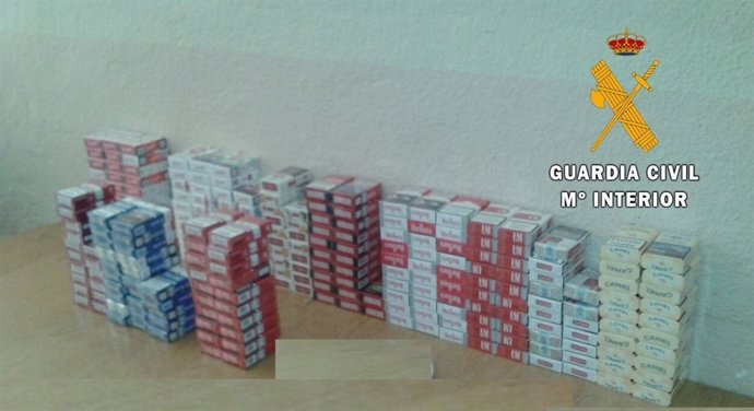 Cajeillas de tabajo incautadas