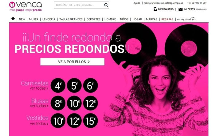 Página web de Venta