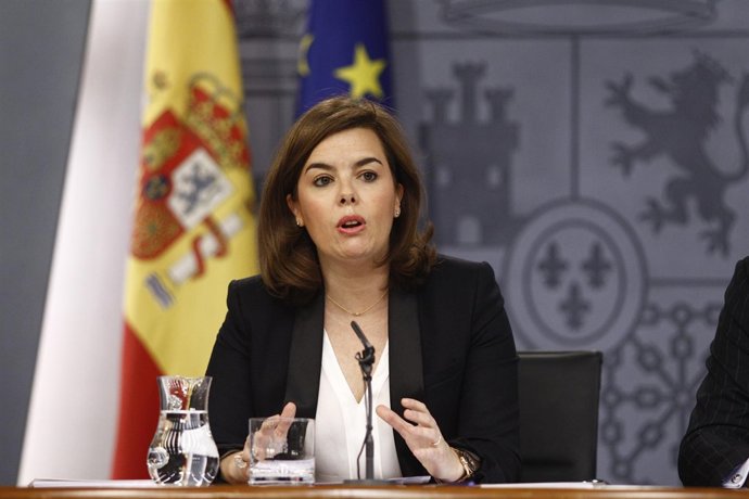 Soraya Santamaría tras el Consejo de Ministros