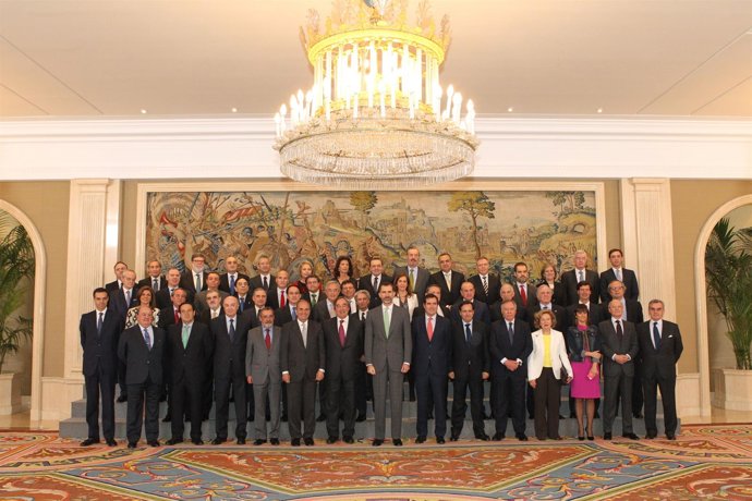 El Rey recibe a Rosell y al nuevo Comité Ejecutivo de la CEOE