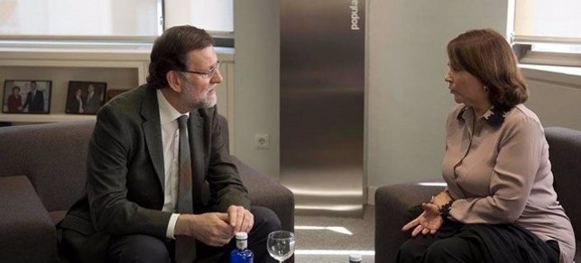 Mariano Rajoy y Mitzy Capriles, mujer del alcalde de Caracas