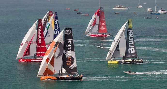 Los VO65 de la VOR entrenando en Auckland