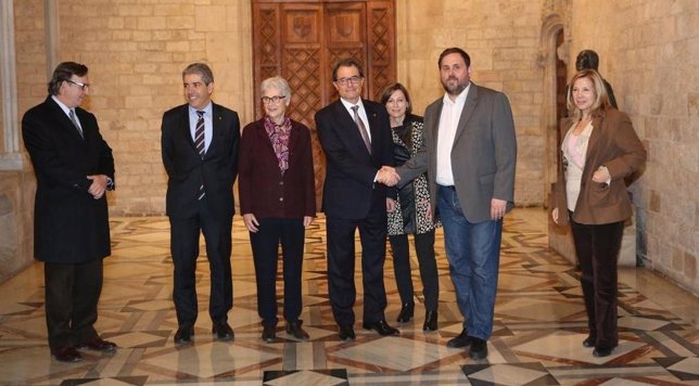 Acuerdo entre Artur Mas y Oriol Junqueras.