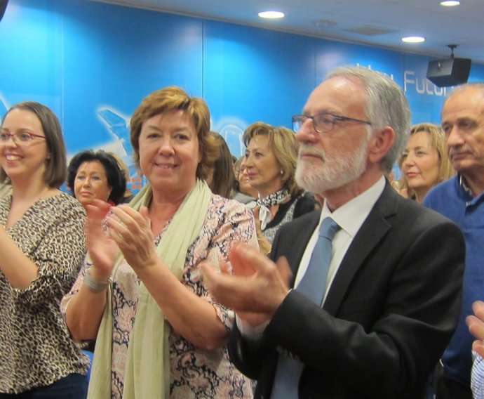 Pilar Barreiro en la sede del PP