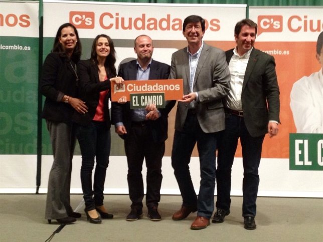 Juan Marín en un acto en Huelva