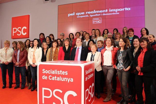 Miquel Iceta con alcaldables del PSC