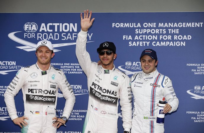 Hamilton Rosberg Massa calificación Australia pole