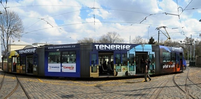 Promoción de Tenerife en tranvías