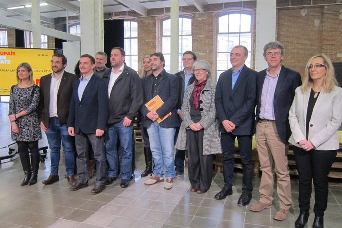 Junqueras y Bosch con alcaldables de ERC