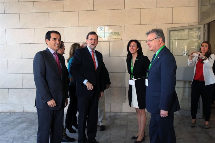 Mariano Rajoy con Nieto, Ceballos y Primo Jurado