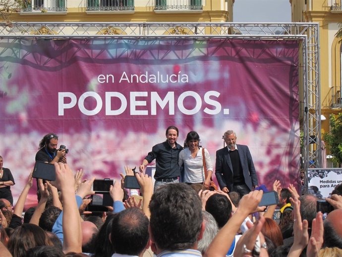 Iglesias y Rodríguez en el acto en Málaga