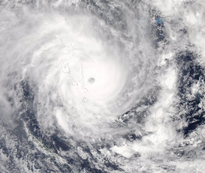 Ciclón Pam cerca de Vanuatu 