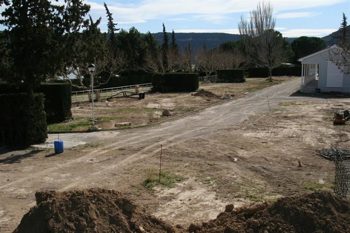 Obras de remodelación en el camping Octogesa.