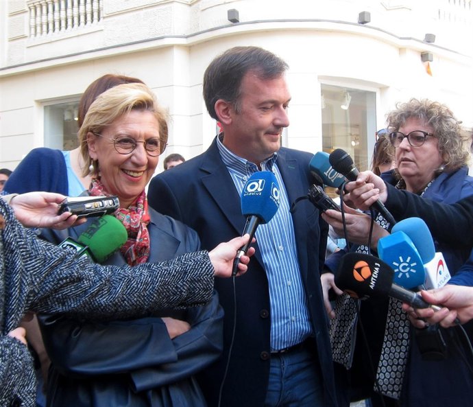 Rosa Díez y Martín de la Herrán, de UPyD, en Málaga