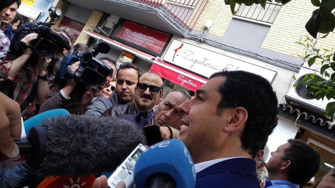 El líder del PP-A y candidato a la Presidencia de la Junta, Juanma Moreno