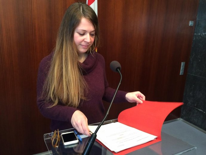 La concejal de ICV-EUiA Janet Sanz