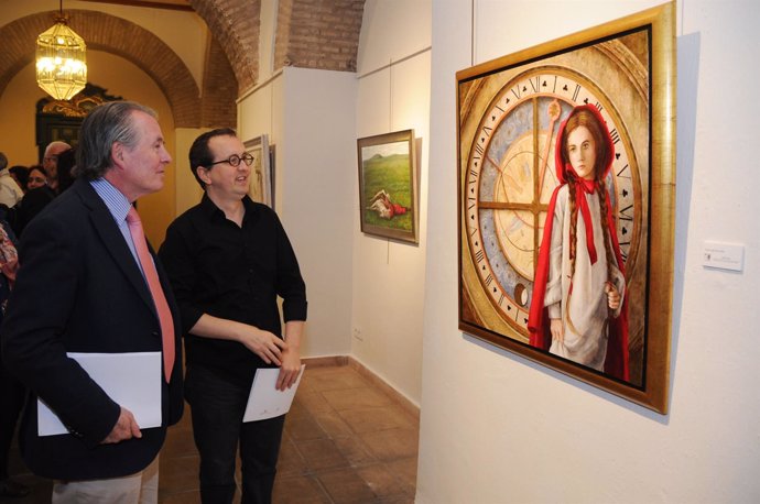Inauguración de la exposición en la Diputación con Manuel Gutiérrez