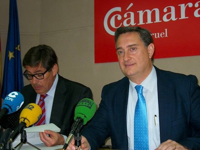 Arturo Aliaga y Jesús Blasco en la presentación de los datos sobre exportación