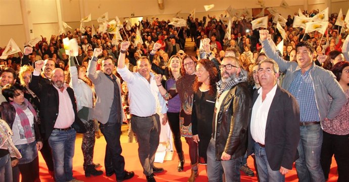Garzón, en un acto de IU en Huelva