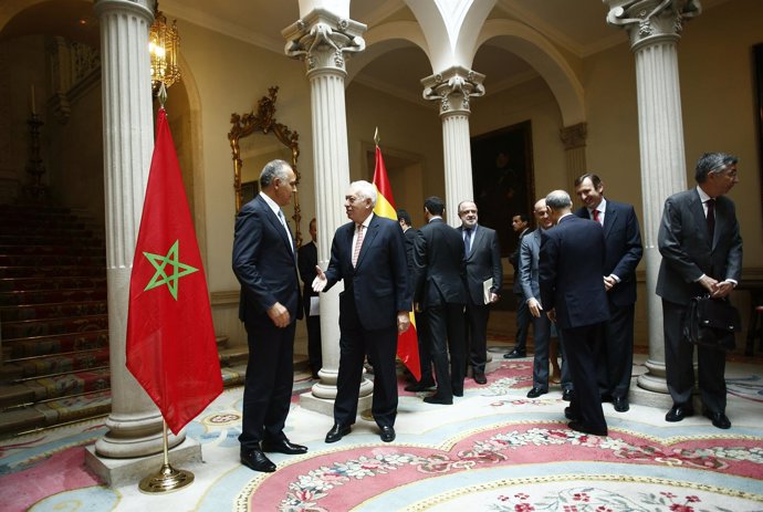 García-Margallo recibe al ministro de Exteriores marroquí Salaheddin Mezouar